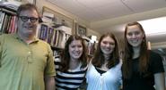 Professor Chaise LaDousa, Melissa Segura ’14, Grace Parker Zielinski ’14 and Anna Zahm ’13.